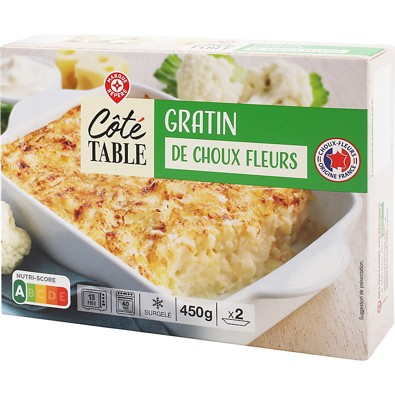 Gratin De Choux Fleurs Surgelé 450G COTE TABLE
