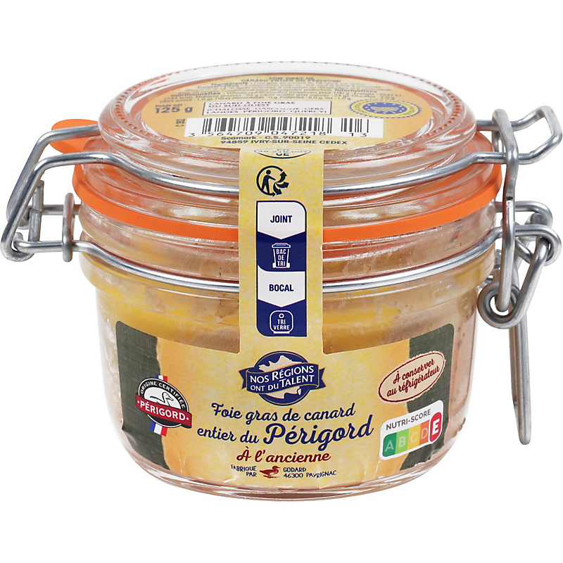 Foie gras de canard entier du Périgord à l'ancienne - 125 g - NOS REGIONS ONT DU TALENT