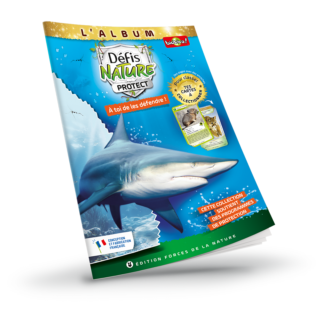 Album De Rangement Défis Nature Protect – Couverture Requin Pour Cartes