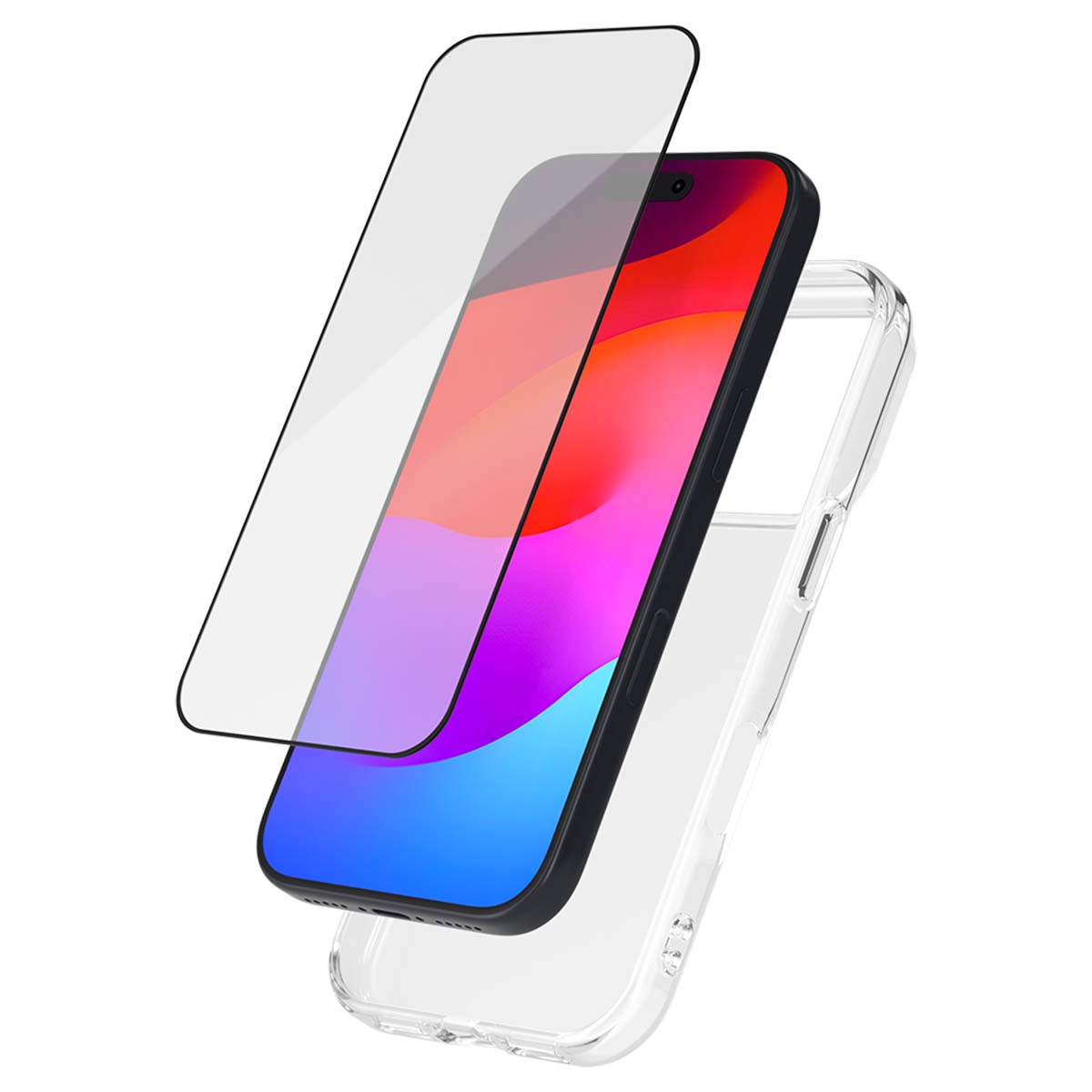 Pack 2 en 1 Coque iPhone 17 Pro Souple Transparente + Protège écran 2.5D + SmartFrame™ Certifié GRS Bigben Neuf