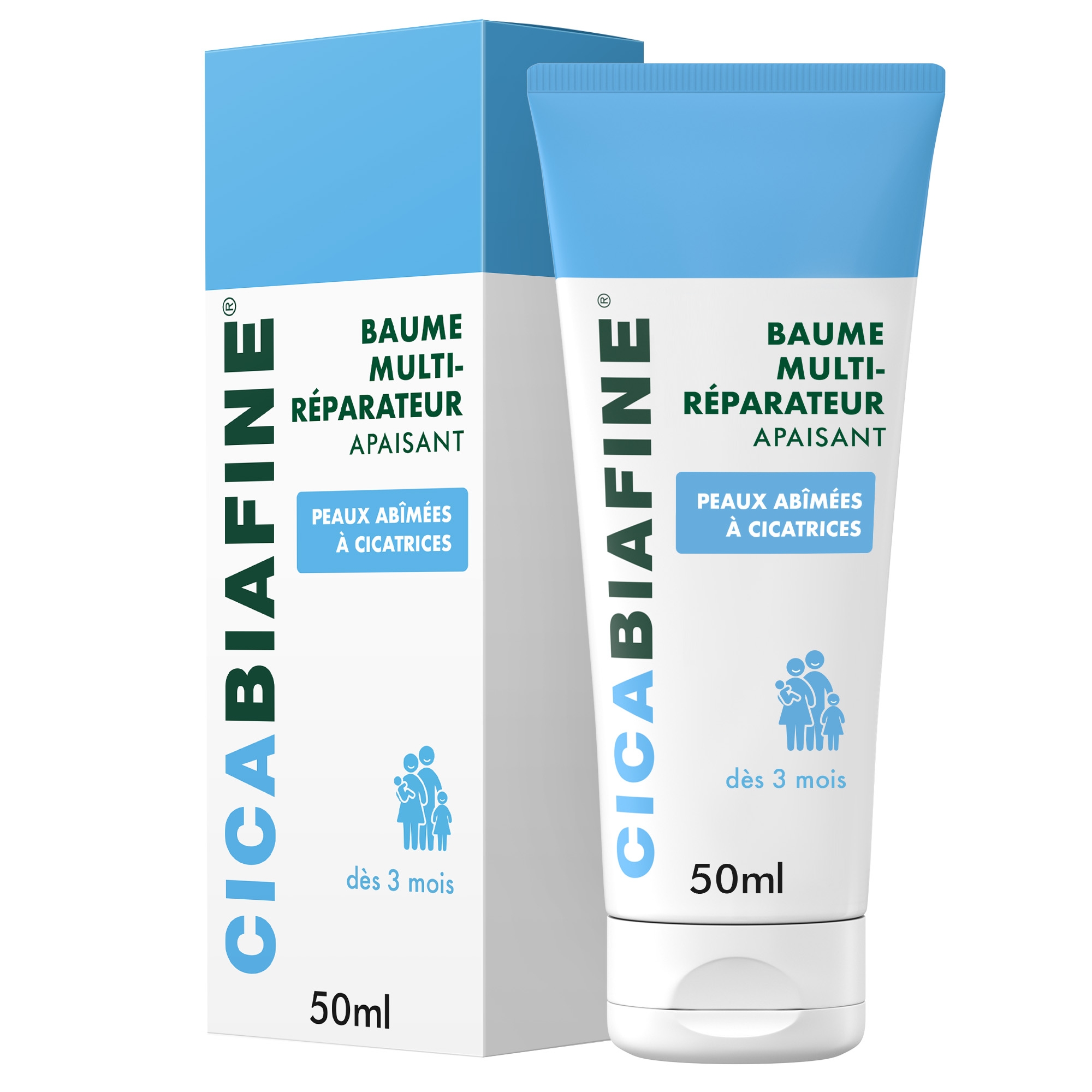 Crème Baume réparation Cicabiafine Le Tube De 50 Ml - vue 1