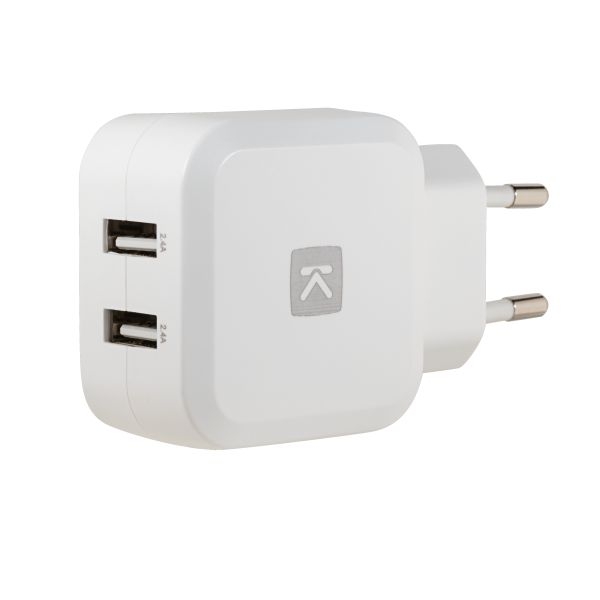 Chargeur allume-cigare blanc 2 USB 4.8A + câble Lightning - Sélection d ...
