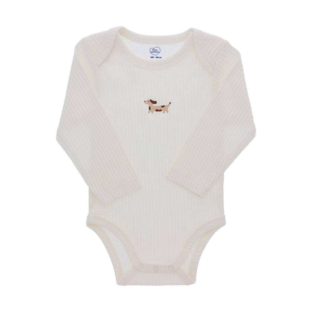 Body Bébé Manches Longues 100% Coton - Lot De 3 - NEXT - Côtelé, Pratique Et Doux