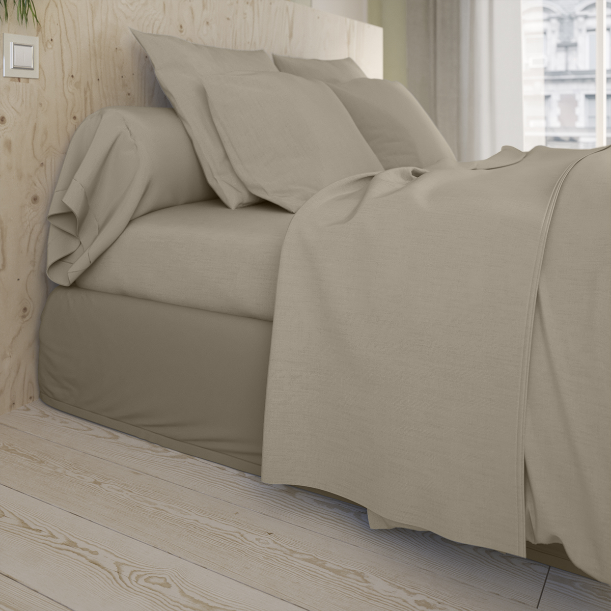 Housse De Couette DODO Studio – Coton Sable 57 Fils/cm², Finition Bouteille, Confortable