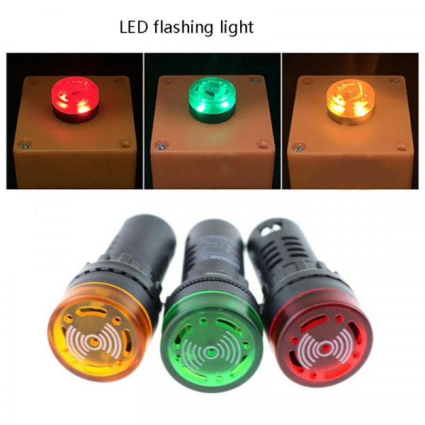3 PCS AD16-22 Sound Buzzer avec indicateur de table Flash Buzzer actif ...