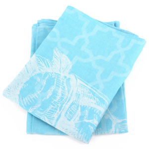 Torchons De Cuisine Éponge 50x50 Cm – Lot De 2 – Motifs Marins – Coton Absorbant – Collection Nautilus
