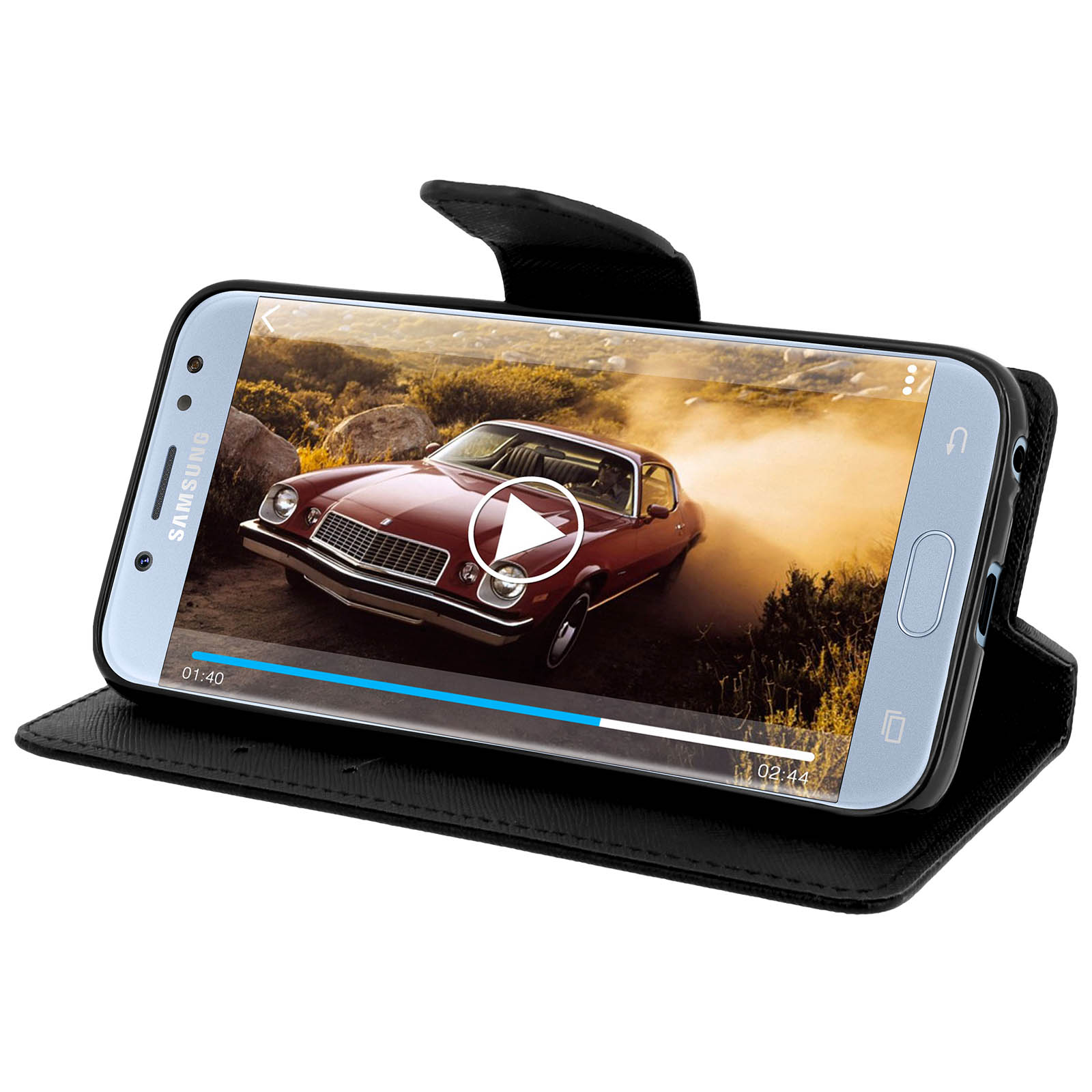 Housse Galaxy J3 2017 Etui Folio Portefeuille Protection Clapet