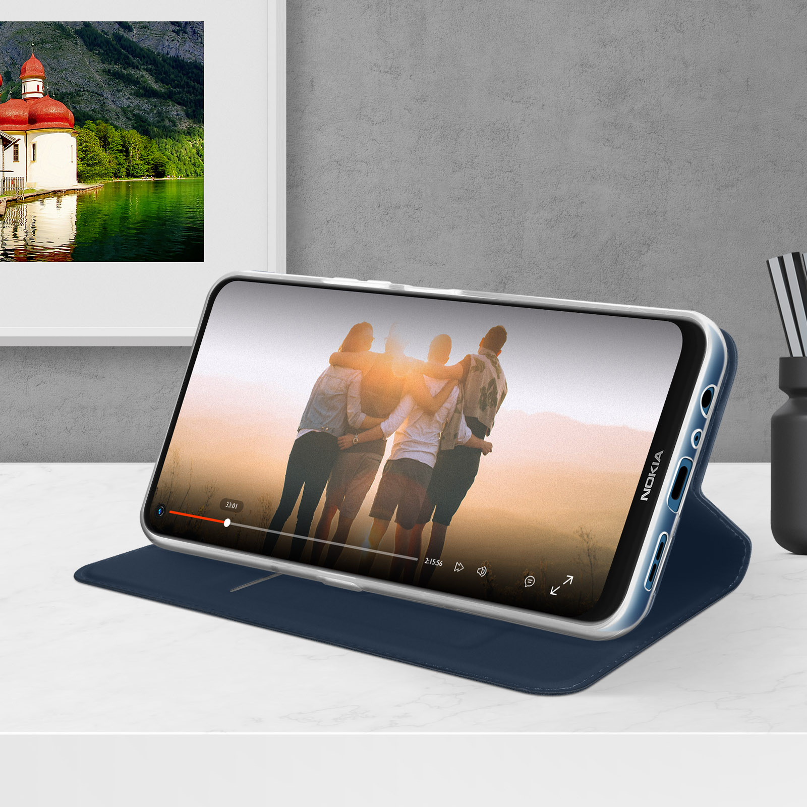 Holster De Ceinture Avec Fermeture éclair Pour Nokia 8.3 5G - Gris Foncé, Neuf, Marque K-S-Trade