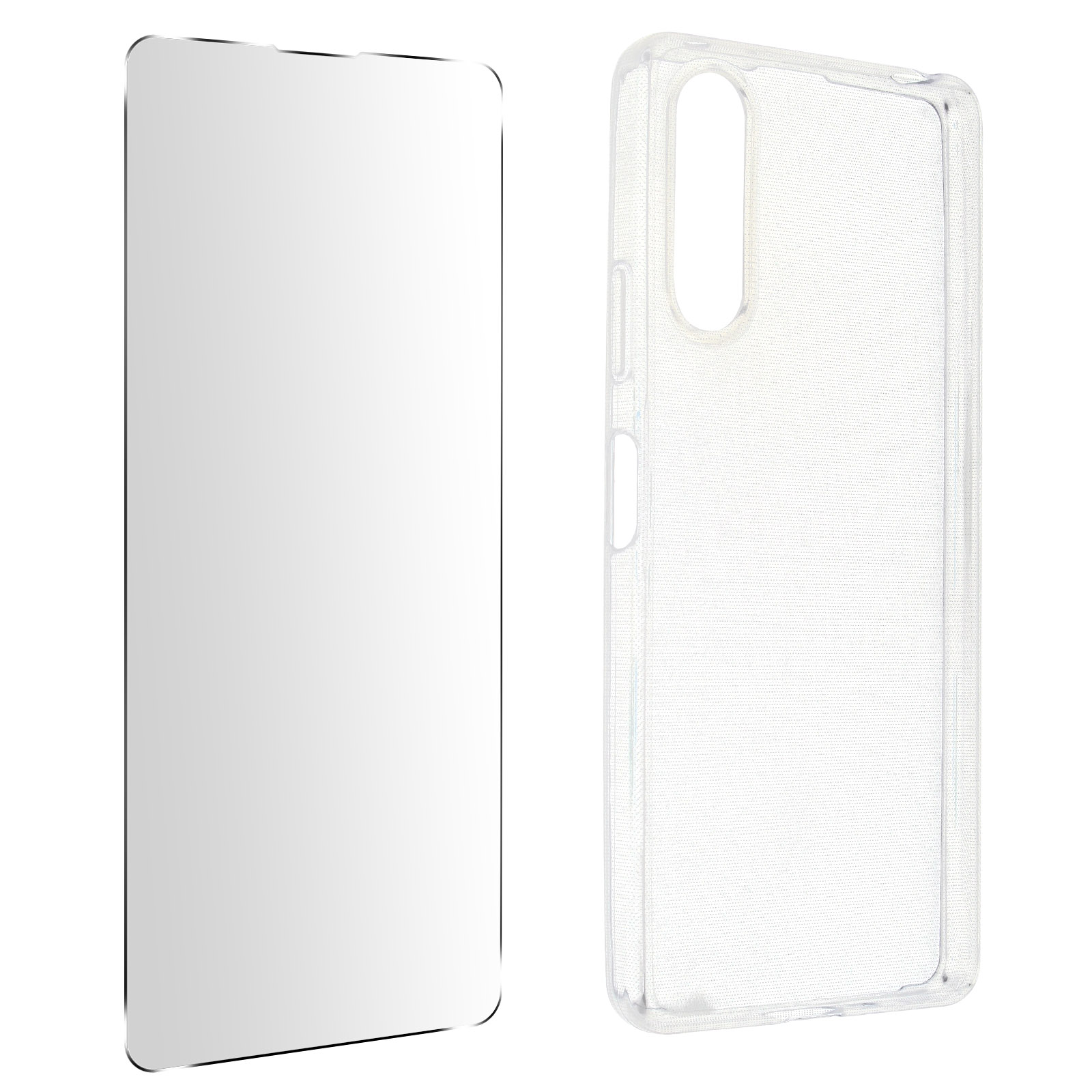 Coque Silicone + Film Verre Trempé Pour Sony Xperia Pro-I - Pack Protection Transparent