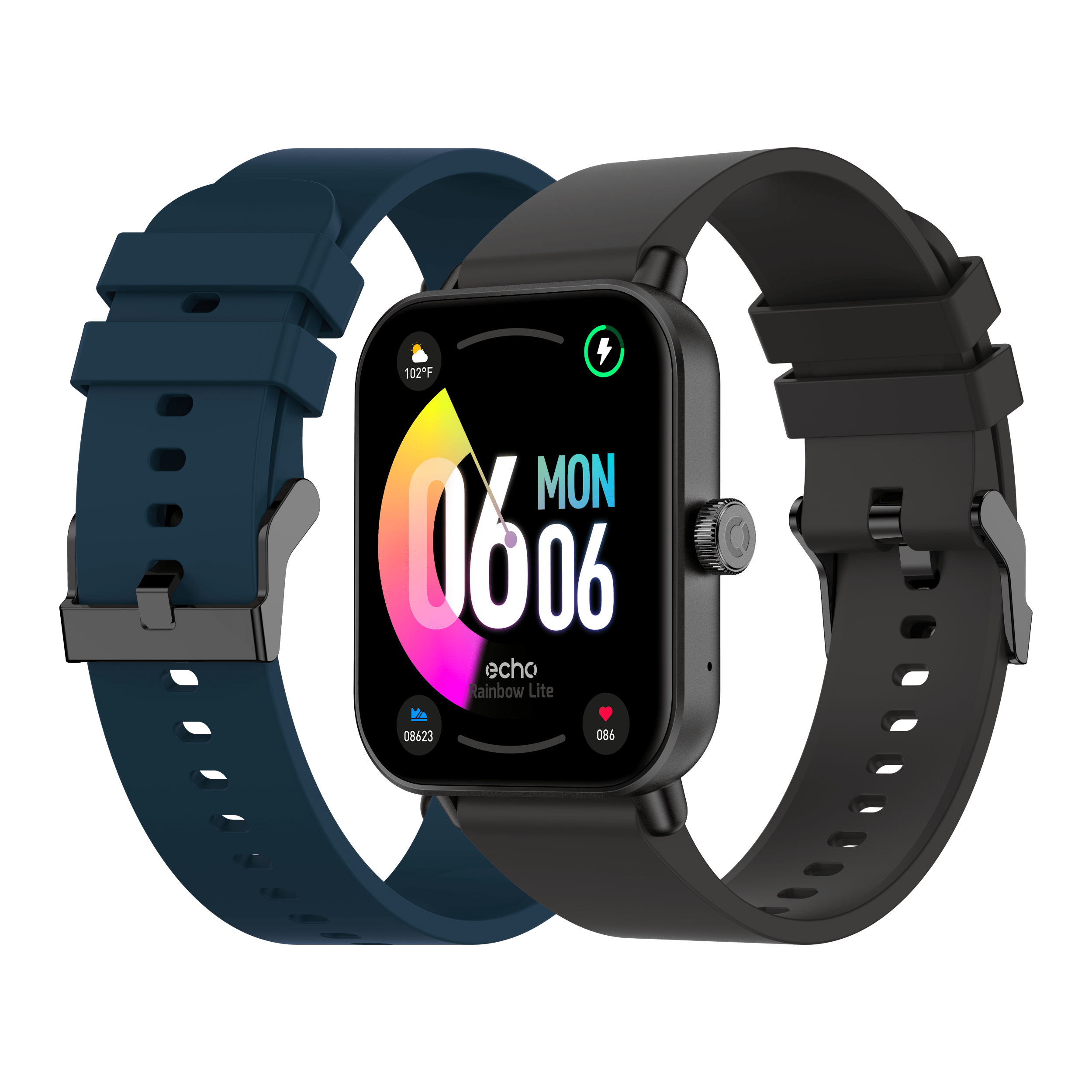 Montre connectée Echo Rainbow Lite Or + bracelet - vue 2