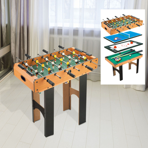 Table Multijeux 4 En 1 HLC : Babyfoot, Billard, Ping-Pong, Air Hockey - Idéal Pour Les Soirées En Famille Ou Entre Amis !
