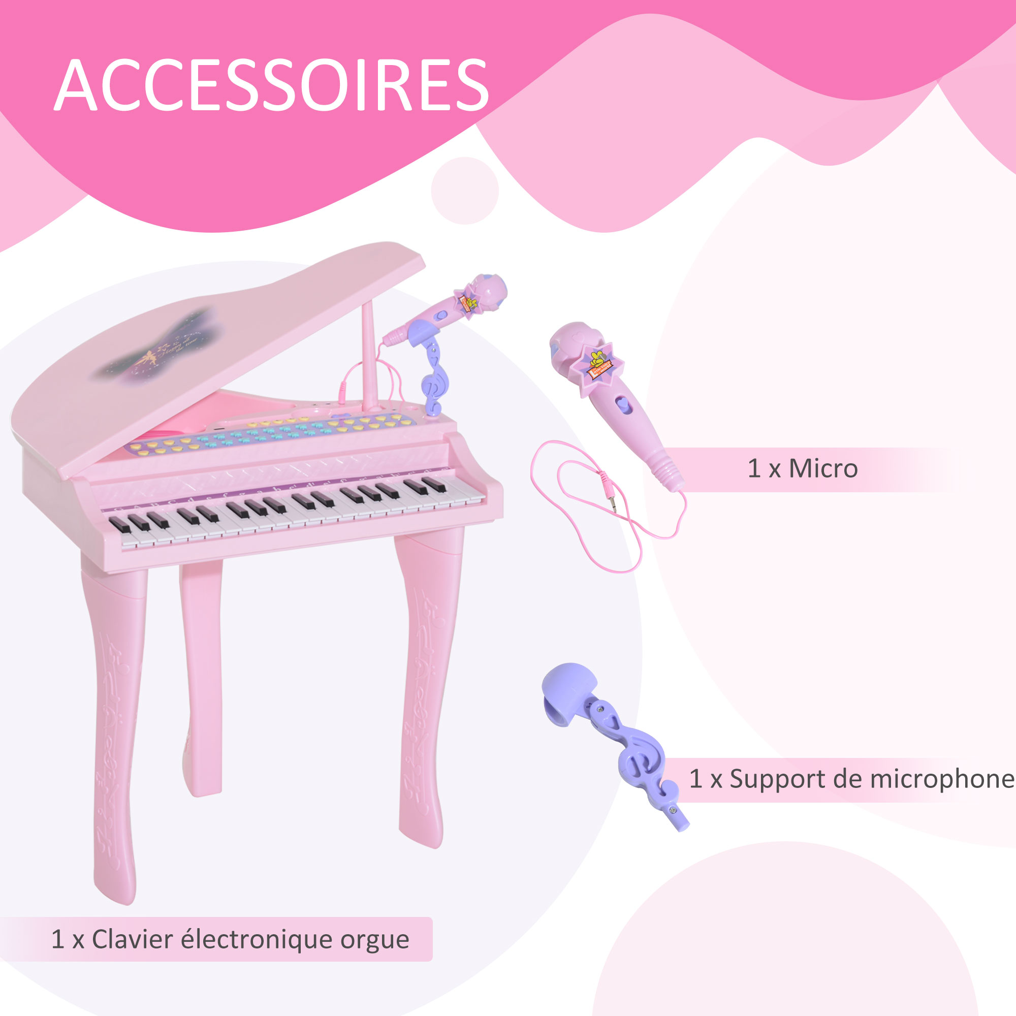 Clavier De Piano Pour Enfants De 3 à 5 Ans, 37 Touches Avec
