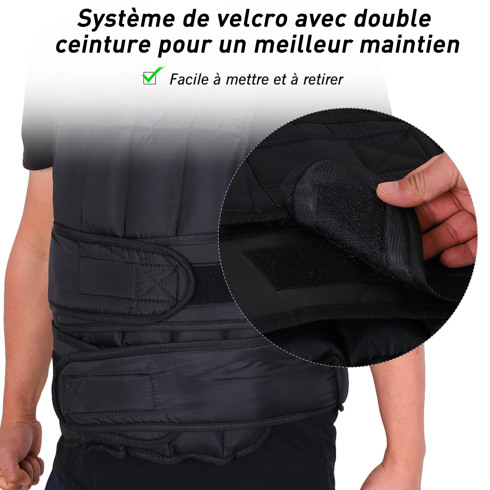 HOMCOM - Gilet Lesté Réglable -  X FFHandball - Veste Lestée 20 Kg Max. Poids Amovibles Entrainement Musculation Exercice - Sport