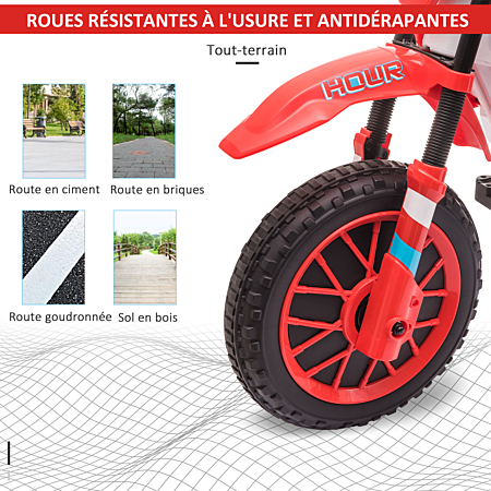 Moto Cross électrique enfant 3 à 6 ans 6 V phares klaxon musiques 102 x Moto Cross électrique enfant 3 à 6 ans 6 V phares klaxon musiques 102 x