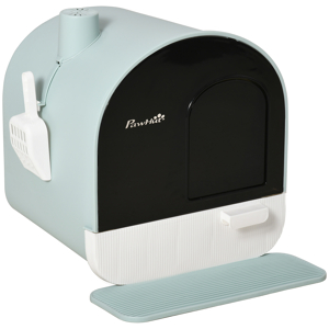 Bac à Litière Portable Et Pliable Pour Chat Avec Couvercle - 34x45x11 Cm, Imperméable, Inclut Pelle - Idéal Voyages
