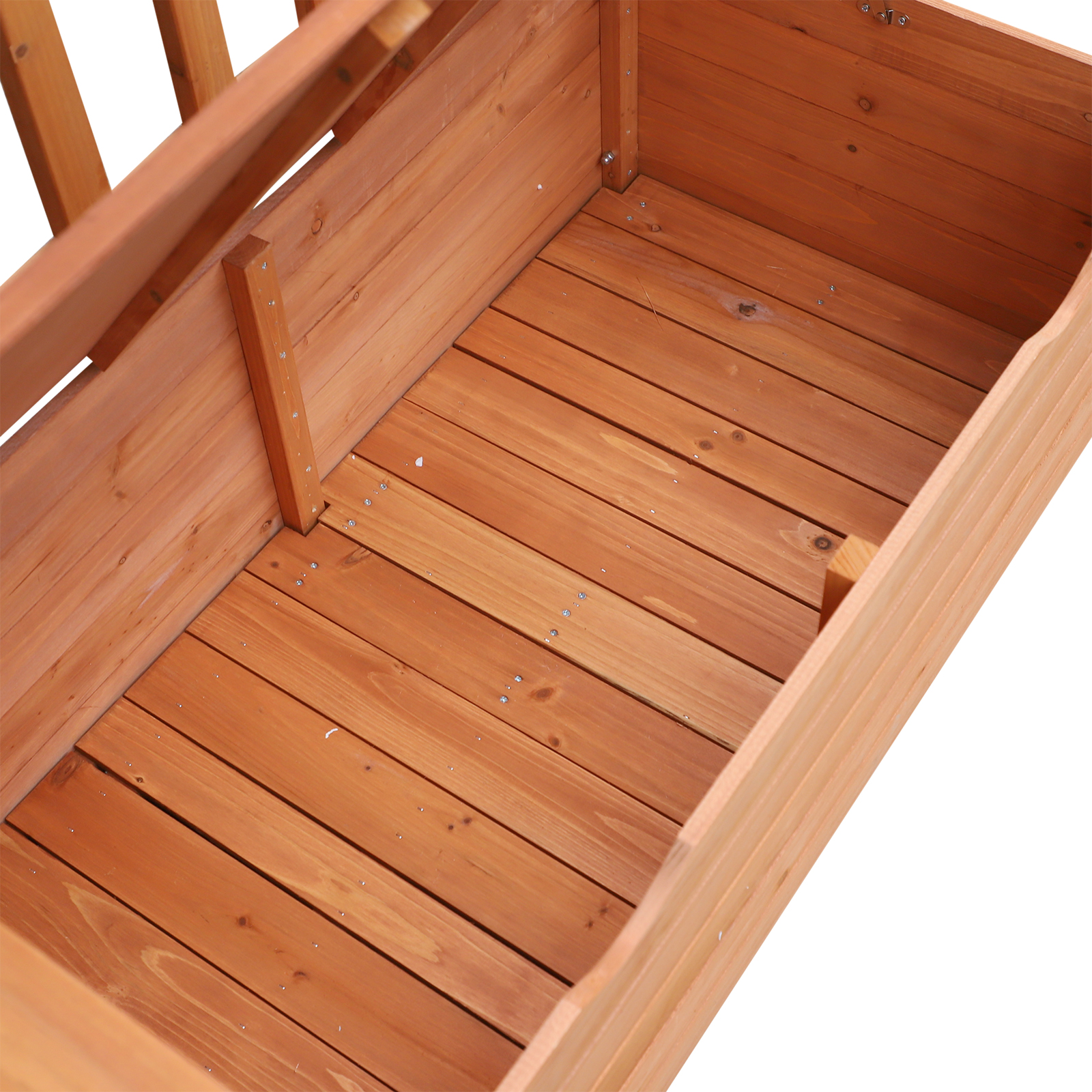 Outsunny Banc De Patio En Bois Pour L'extérieur, 2 Places, Avec Coffre De Rangement Blanc