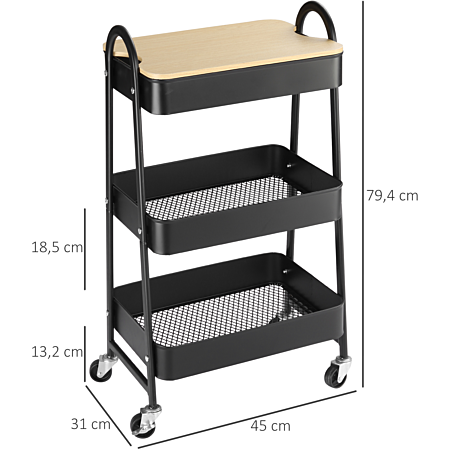 Artloge Desserte à roulettes Cuisine Rangement Artloge Desserte à roulettes Cuisine Rangement