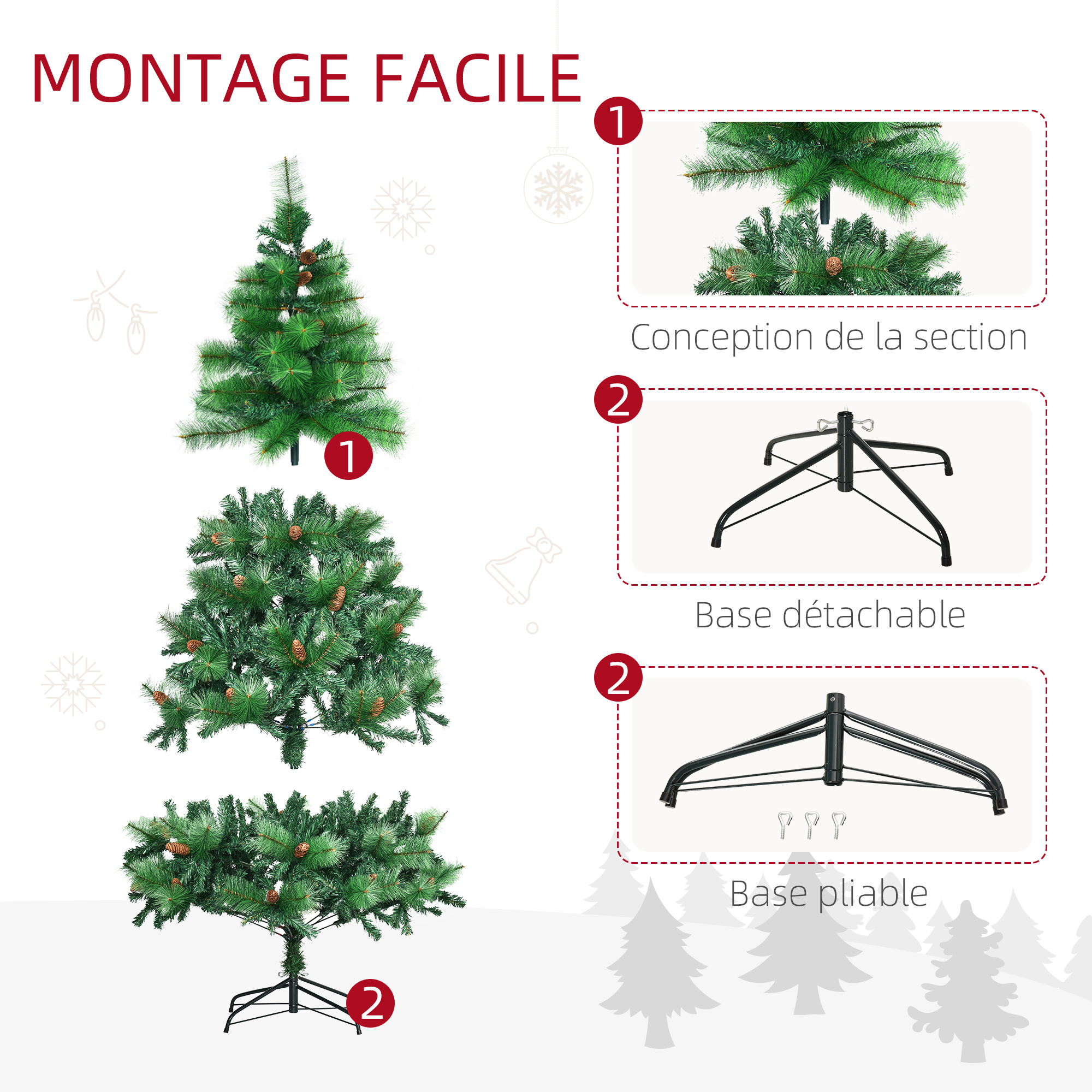 Ensemble De 20 Pcs De Branches De Sapin De Noël Décoration Intérieure Aiguilles Artificielles Parfaites Pour L'Hiver Adaptées Aux Couronnes De Sapins De Noël Et Aux Arrangements De Vacances
