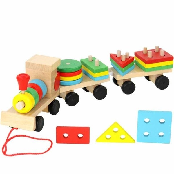 Surakey Train En Bois De Couleur, Train Magnétique En Bois Avec Chiffres 0-10, Train De Chiffres Coloré Cadeau éducatif Montessori Voiture Jouet En Bois Pour Bébé Garçon Fille 2 3 4 Ans