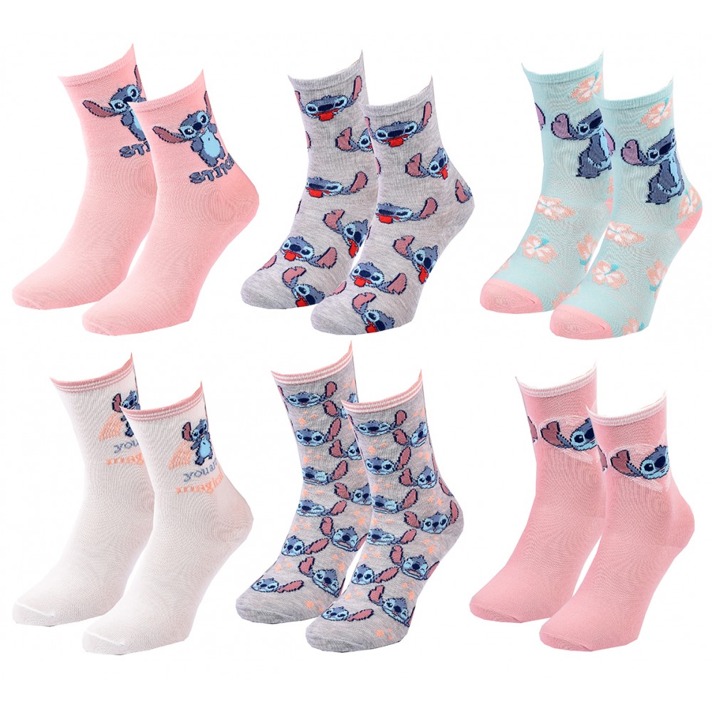 Chaussettes Antidérapantes Stitch Pour Enfants - Lot De 2 - Sécurité à La Maison - Design Officiel Disney - 2