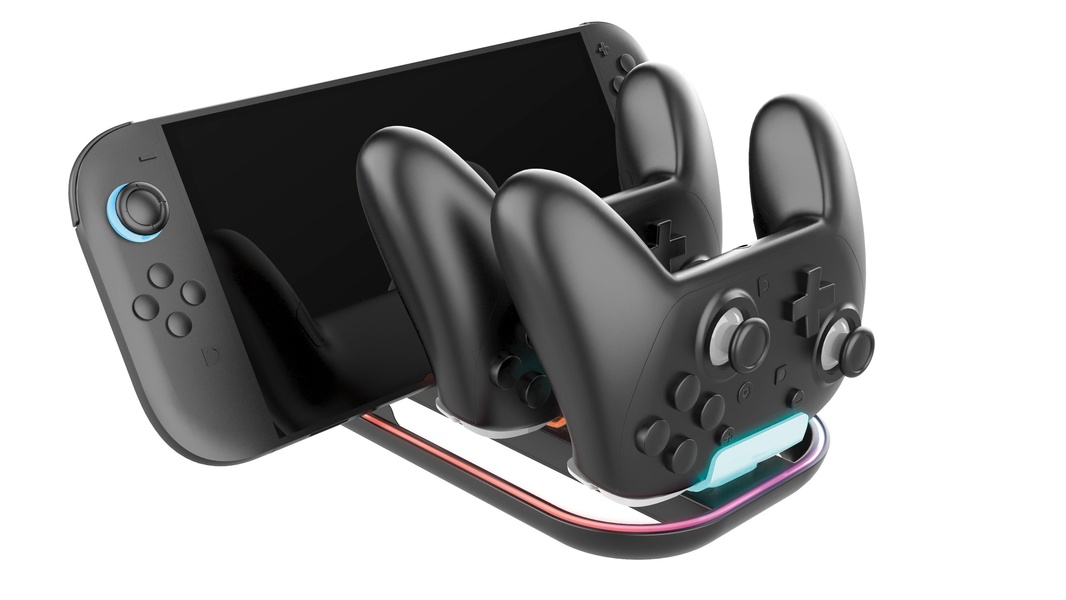 Station de charge pour 2 manettes pro + console switch 2 (NINTENDO SWITCH 2)