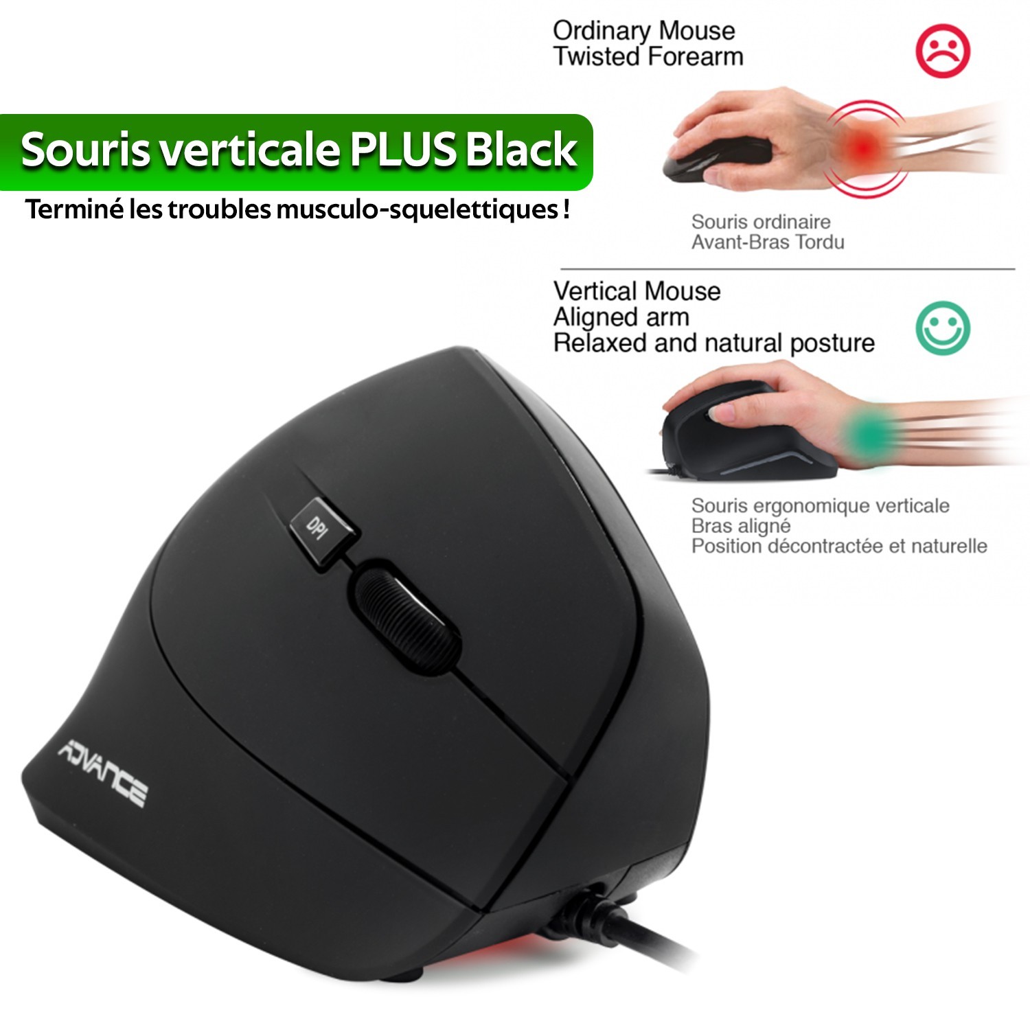 OUKENS Souris De Jeu, Souris De Jeu Sans Fil Ergonomique, Souris Sans