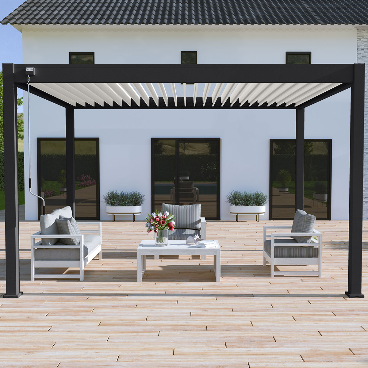 Pergola bioclimatique autoportée collection VS 3x4M et