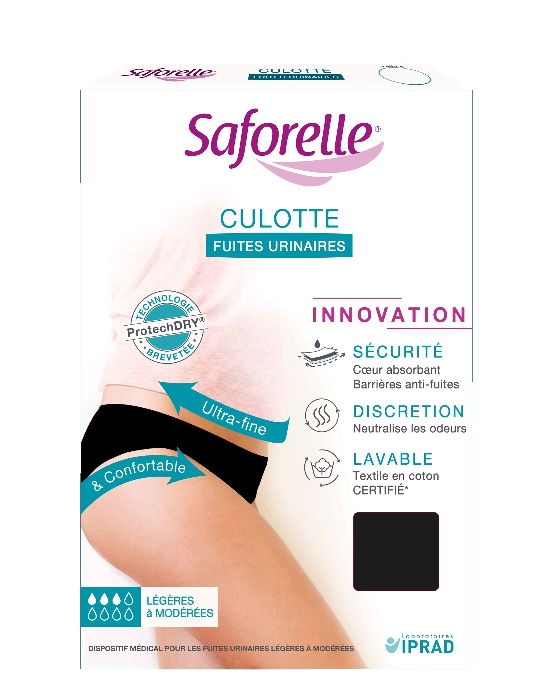 Leclerc Slip Jetable Pharmacie Culotte Fuites Urinaires Noire M