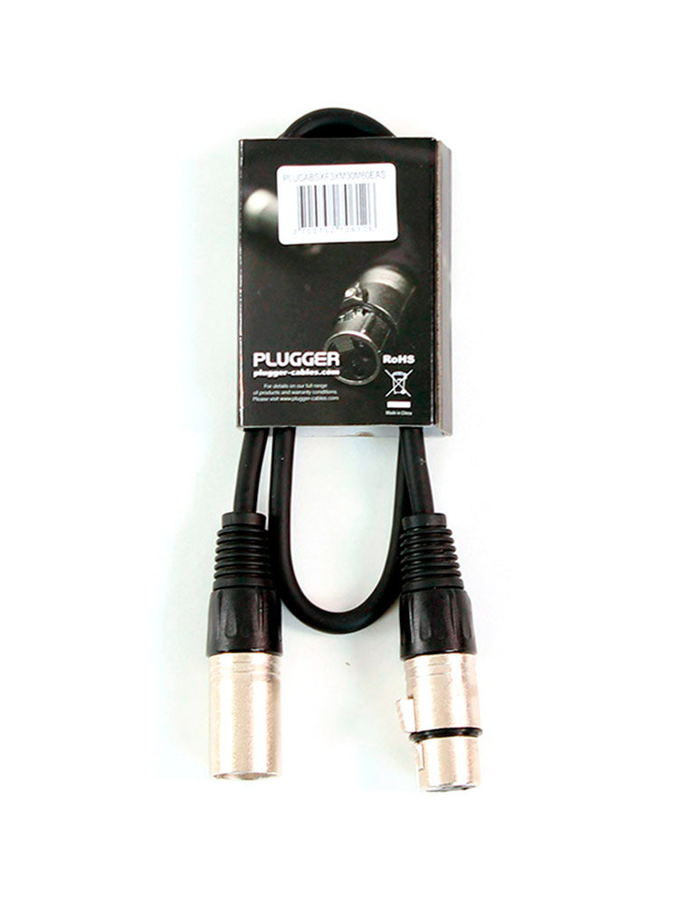 Adaptateur XLR Femelle 3 Broches / Femelle 3 Broches Plugger - Noir - Gamme Easy