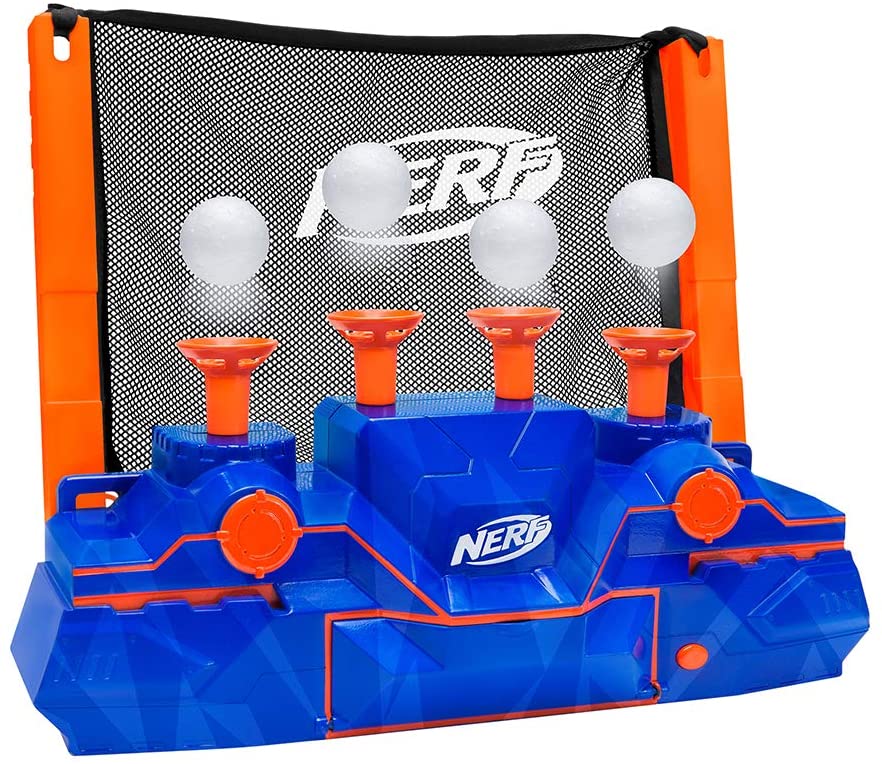 Lehoo Castle Cible pour Nerf, Electronique avec 5 Cibles 3 Modes, Jeu de Tir avec Effet Lumineux et Sonore (Bleu avec Un Pistolet) - Jeux - Jouets