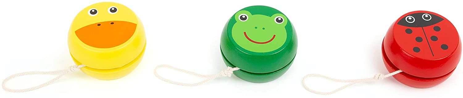 Yo-yo En Bois Motif Coccinelle Pour Enfants - 4,8 Cm, éducatif, Résistant Aux Chocs - Développe La Motricité Fine