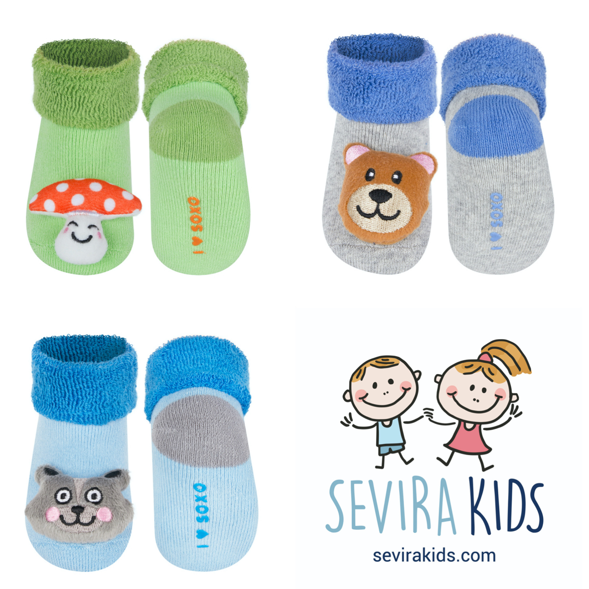 Lot De 6 Paires De Chaussettes Bébé Anti-dérapantes - Motifs Animaux, Taille 18 Mois, 100% Coton