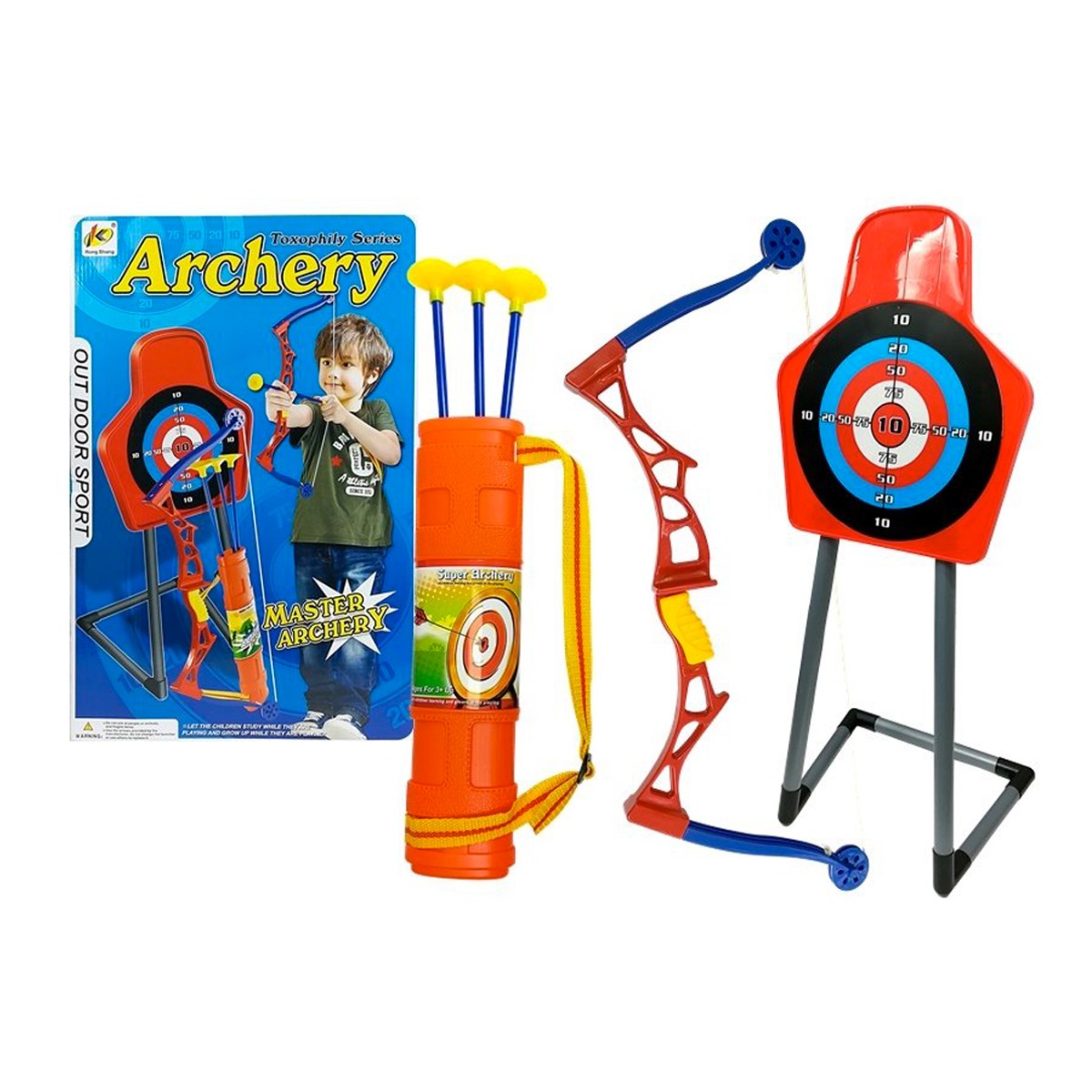 Set Tiro Con Arco Per Bambini - Arco, 3 Frecce E Bersaglio, Gioco Outdoor Dai 6 Anni - Foto 7