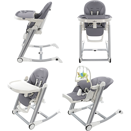 Chaise haute convertible 6 en 1 pour bébé avec table et chaise, couleur Onda Gray | Leroy Merlin Chaise haute convertible 6 en 1 pour bébé avec table et chaise, couleur Onda Gray | Leroy Merlin
