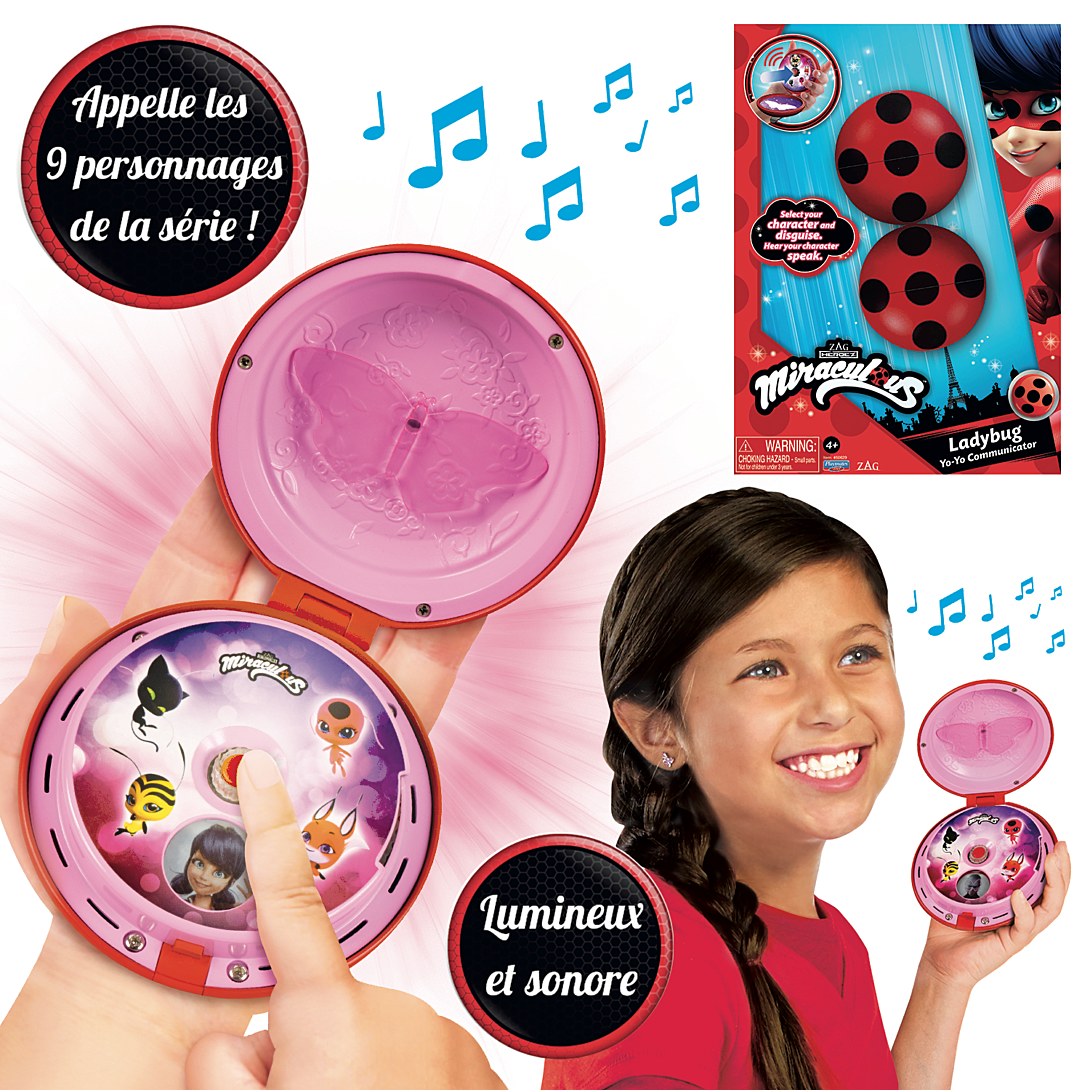 Bandai - Miraculous - Téléphone magique de Ladybug - Accessoire de role play pour se déguiser en Ladybug - Jouet Miraculous sonore et lumineux - Parl