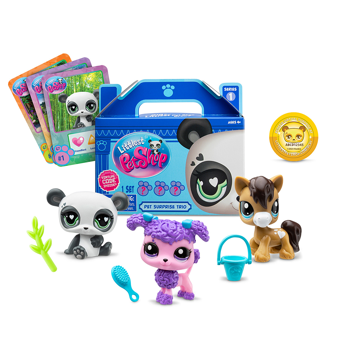 Bandai - Littlest Pet Shop - 3 Pets surprise - Petits animaux à collectionner - BF00568