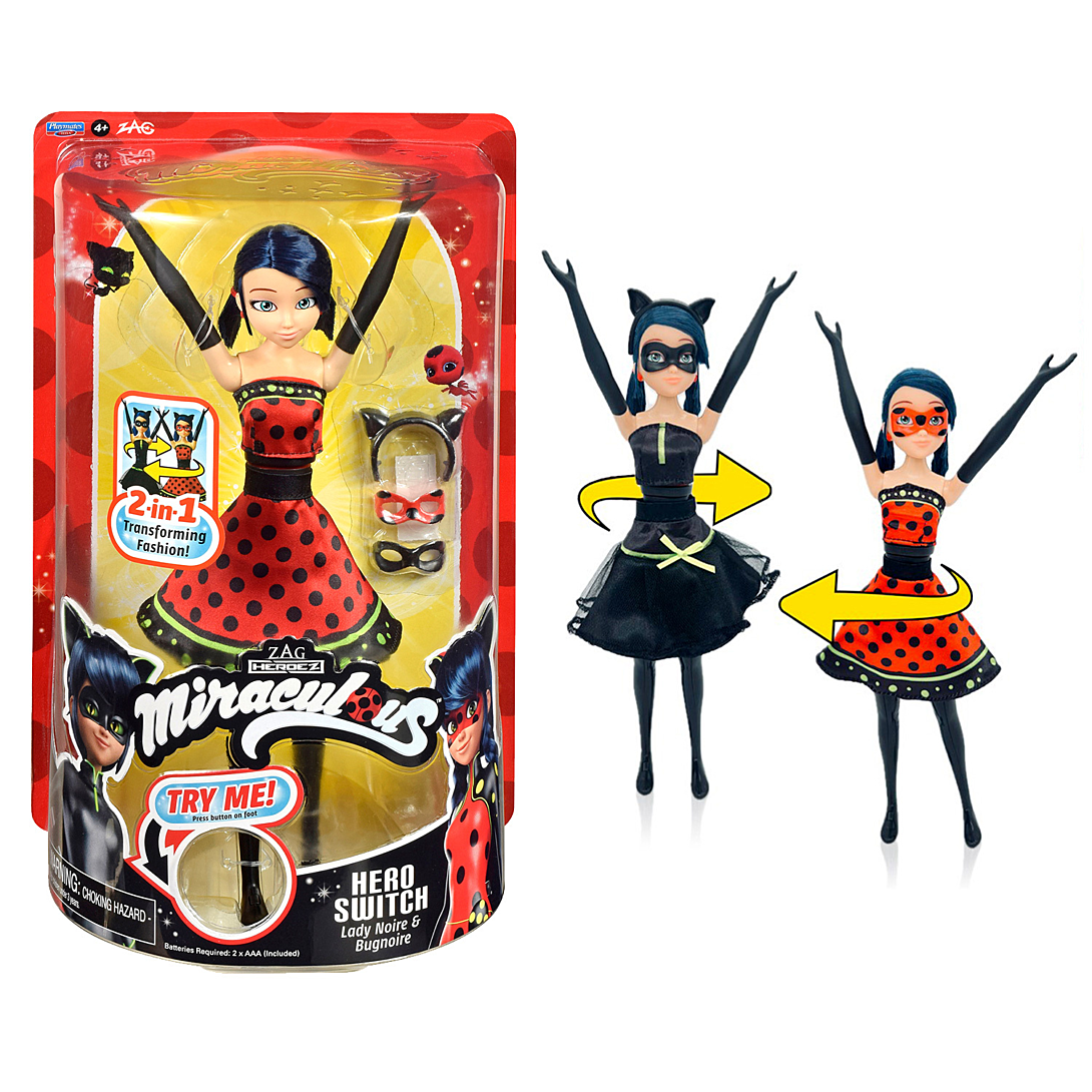 Bandai Poupée Ladybug Transformation - Miraculous 26 cm - Changement de tenue