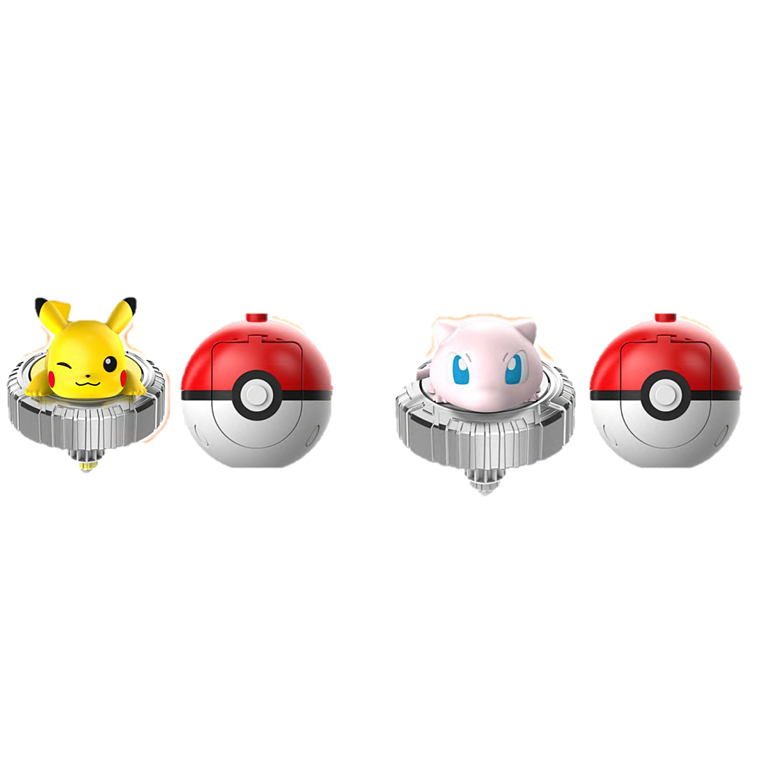 Jouet Official Pokémon Arène De Combat Pokémon Avec Toupies Pikachu Et Mew - Lanceurs Poké Ball - Jeu De Battle Spinner Arene Beyblade
