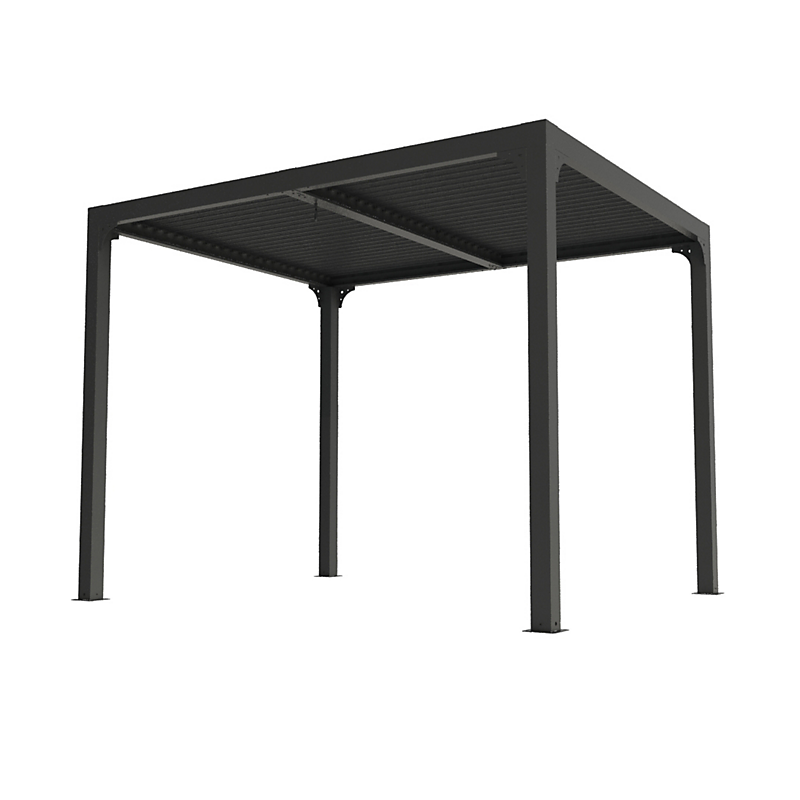 Pergola bioclimatique autoportante manuelle aluminium Habrita PER2430BI 2 40 x 3