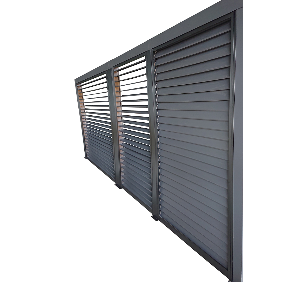 Ventelles aluminium mobiles pour côté 3 60 pour pergola bioclimatique PER 3630 BI et PER 3660 BI