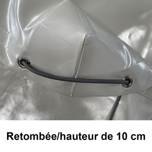 Bâche Remorque Sore 9400B – 242 X 135 X 10 Cm – PVC 640g/m² étanche Et Renforcée – Fabriqué En France – Gris