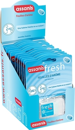 Assanis feuilles d'arôme rafraichissantes assanis parfum menthe fraiche - x24