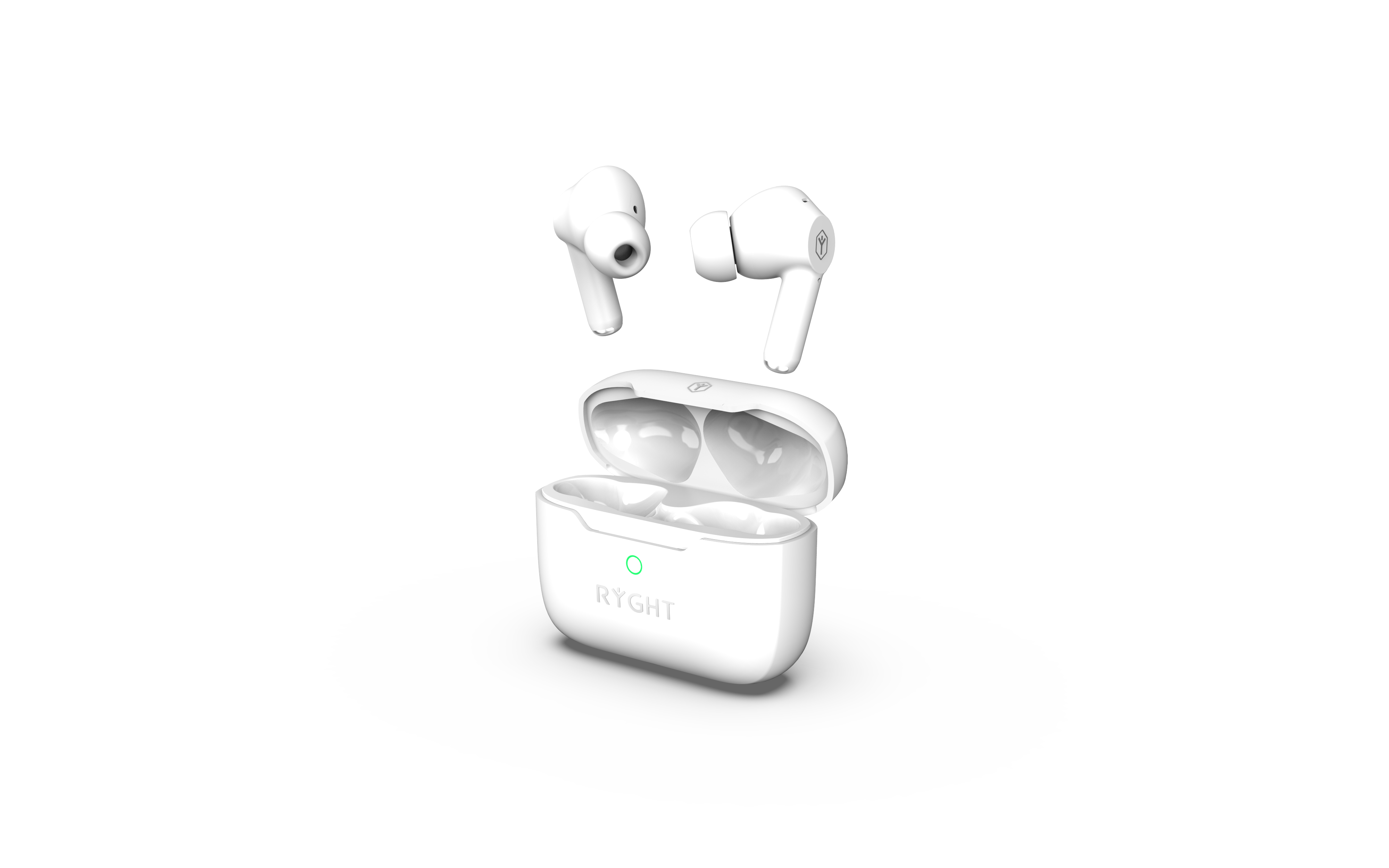 RYGHT Ecouteurs sans fil - Bluetooth 5.3 -  - Jumo ANC - Blanc 