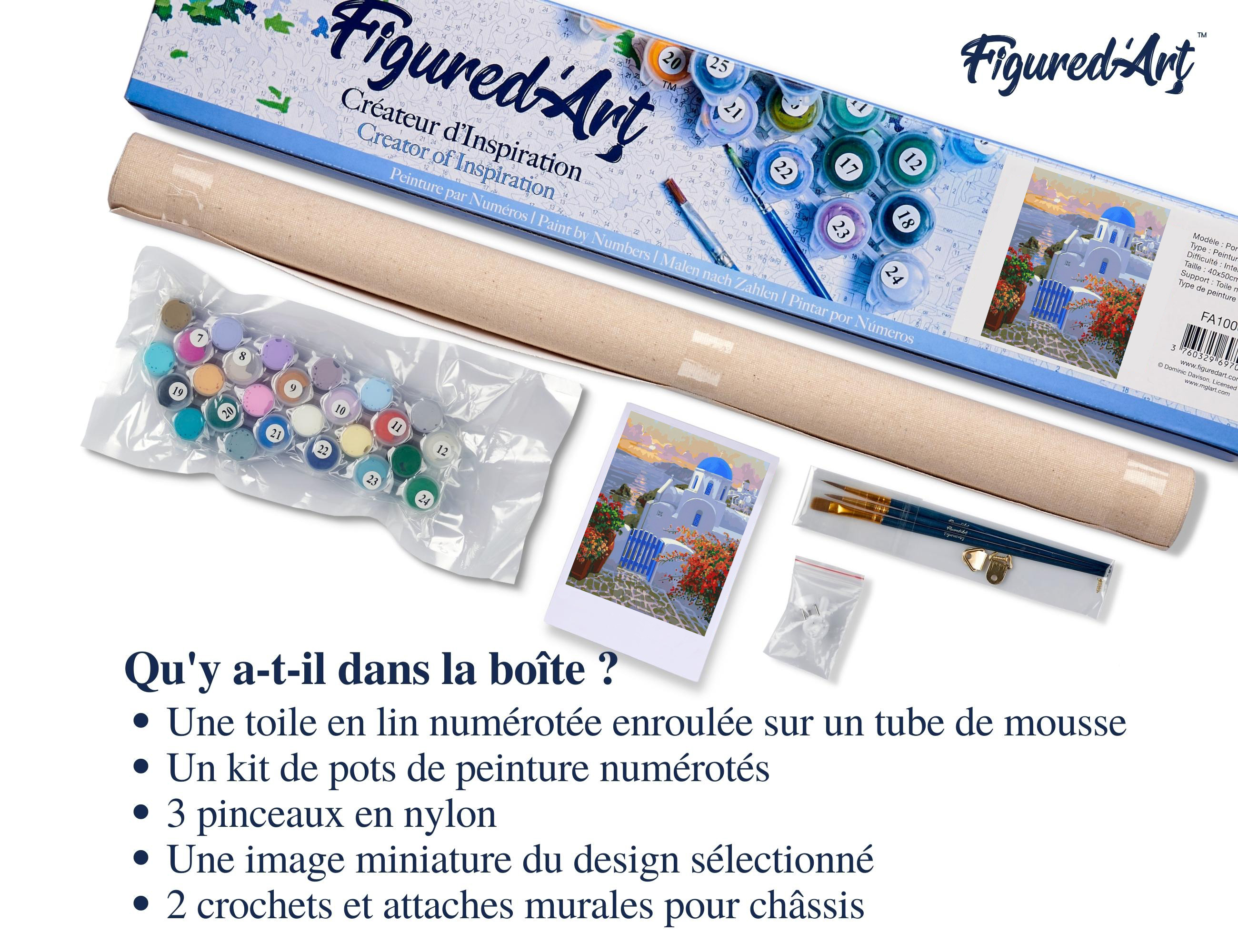 Kit de peinture par numéros de scène de voilier pour adultes - Peinture