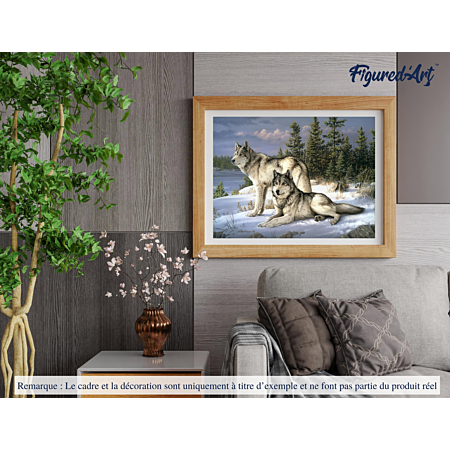 Mandun Art Peinture Numero Adulte, Loup Coloriage Par Numero Adulte, Toile Peinture Pour la Décoration de la Maison 40x40cm Mandun Art Peinture Numero Adulte, Loup Coloriage Par Numero Adulte, Toile Peinture Pour la Décoration de la Maison 40x40cm