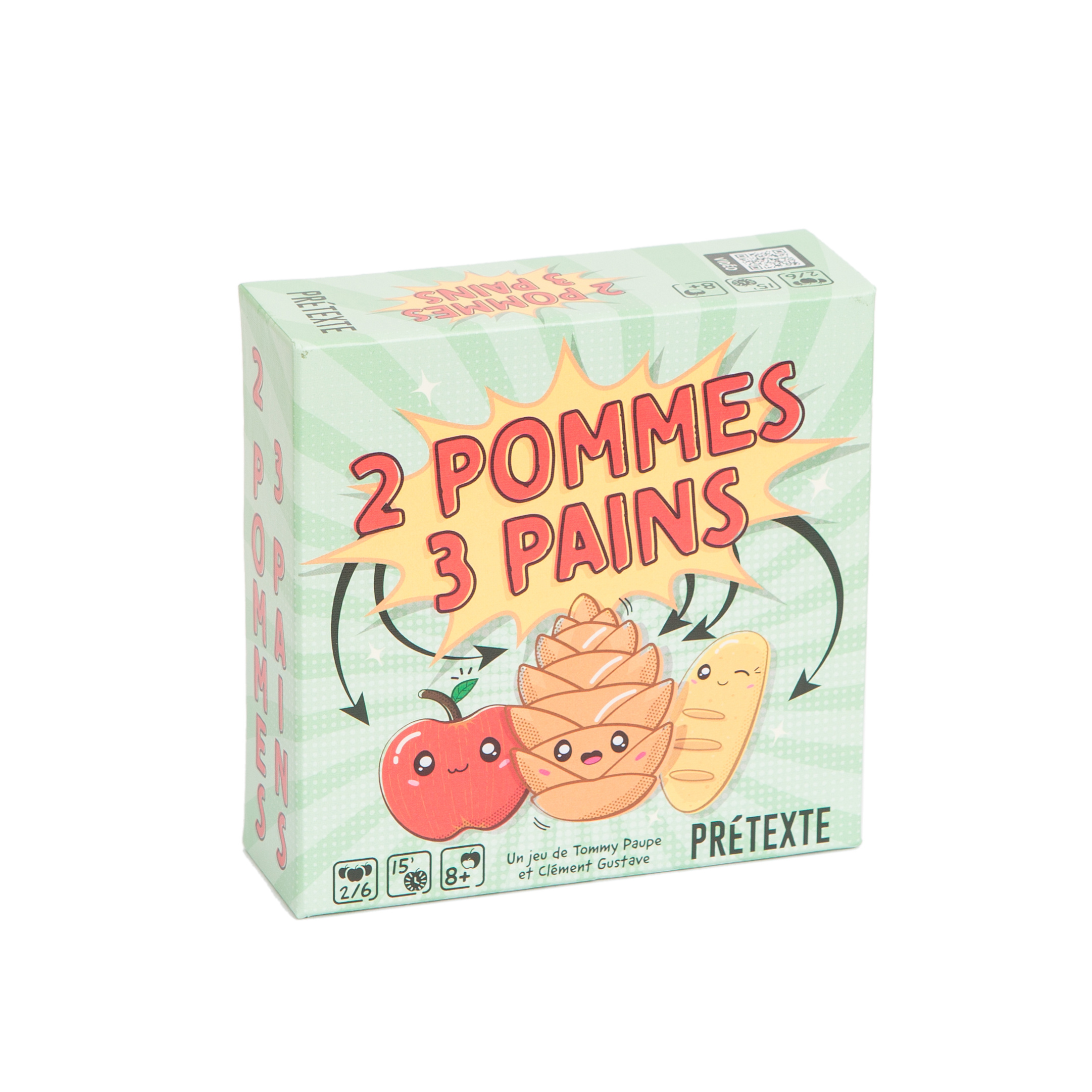 Prétexte 2 pommes 3 pains Jeu d'ambiance Rapidité et observation Dès - vue 6