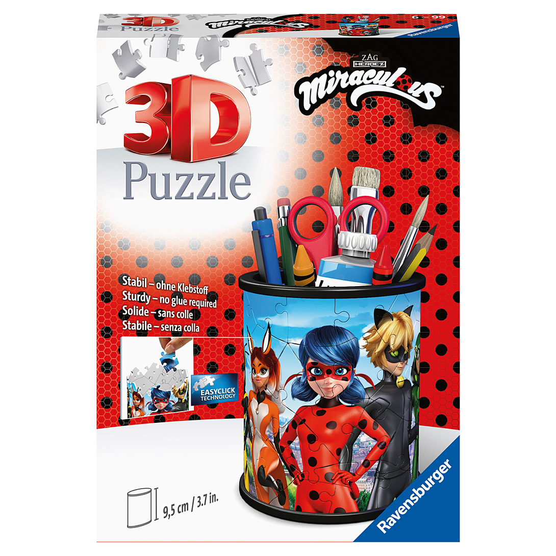 Puzzle 3D 54 pièces Pot à crayons : Miraculous Ravensburger France - vue 2