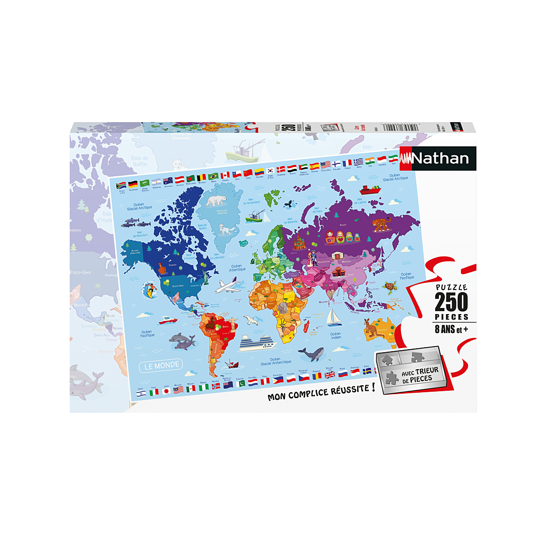 Nathan Puzzle carte du monde 250 pièces - vue 6
