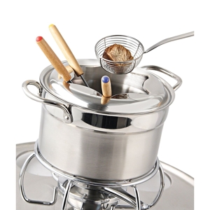 Lot De 8 épuisettes/passoires Pour Fondue En Inox - Longueur 28 Cm, Diamètre 6.5 Cm, Poignée Anti-chaleur