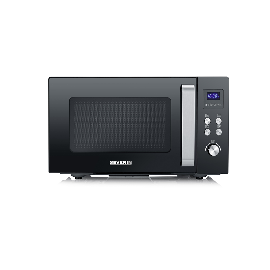 MW7763 - Micro-ondes / gril avec fond céramique 2 en 1, noir / inox brossé, env. 900 W, gril env. 1 000 W, 25 l